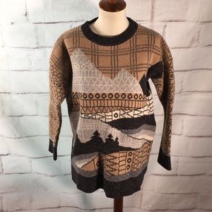 Vintage Woolrich Nature Forest Graphic Sweater